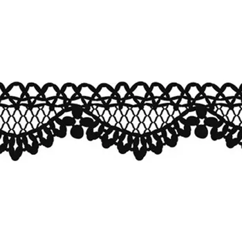 Lepicí páska D.A. Samolepicí papírová washi páska - černá krajka (1ks)