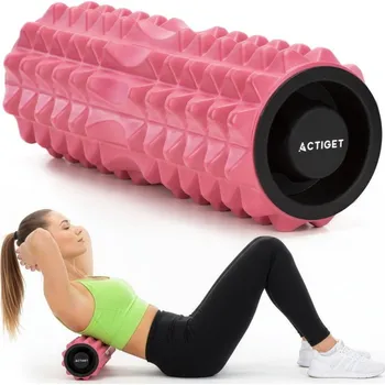 Pěnový válec Masážní válec střední tvrdost ACTIGET ACT0100 růžový
