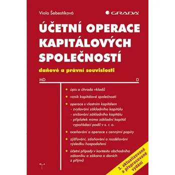 Učebnice Účetní operace kapitálových společností, 3. aktualizované a přepracované vydání