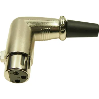 Cliff FC60953N XLR konektor Pólů: 3 zlatá, černá 1 ks