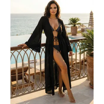 Moderní dámské VSB KYLIE kimono černé, VELIKOST UNI ( S, M , L )