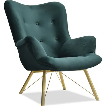 Křeslo Mebel Partner Dawntawn (zelená + zlatá)