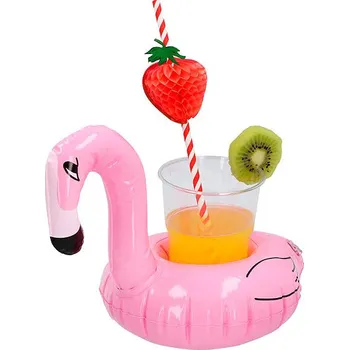 Vánoční dekorace Boland Nafukovací držák na nápoj plameňák