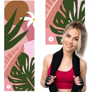 podložka na cvičení Gymnastická podložka Moonholi 183 cm x 61 cm růžová