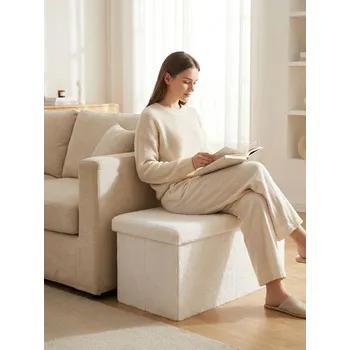 Taburet Sinsay - Taburet s úložným prostorem - krémová - 041HC-01X - 041HC-01X-ONE