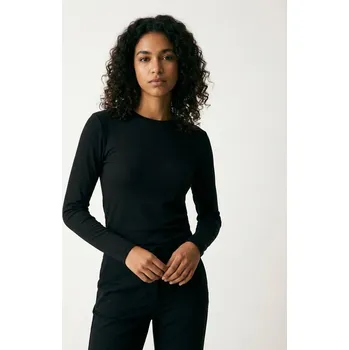 Sinsay - Polyamidové tričko s dlouhým rukávem - černá - 010HA-99X - 010HA-99X-XS-2