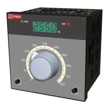 Relé PID regulátor teploty, 0→ 50 °C, 0→ 800 °C., 72 x 72mm, počet výstupů: 2