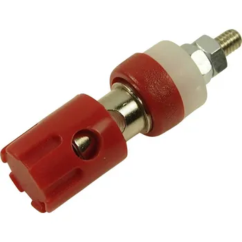 Krokosvorka Cliff CL681560 zdířka pro banánek zásuvka, vestavná vertikální Ø pin: 4 mm červená 1 ks