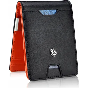 Peněženka Stevens pánská kožená peněženka Slim 1,5 cm s klipem na bankovky a RFID ochranou na karty a mince Q2