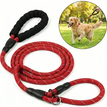 Vodítko pro psa Vodítko nylon reflexní s rukojetí (XL) Vodítko nylon reflexní s rukojetí (č