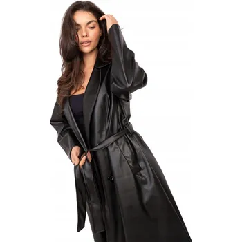 Dámský kabát Dámský kabát Rue Paris černý klasický bez kapuce 119 cm