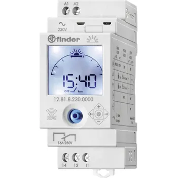 Finder 12.81.8.230.0000 spínací hodiny na DIN lištu 230 V/AC astronomické