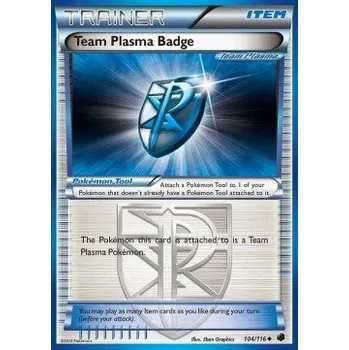 Karetní hra Pokémon PLF 104/116 Team Plasma Badge - Plasma Freeze Stav: Excellent, Verze: NORMAL
