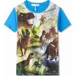 KUGO CHLAPECKÉ TRIČKO S MOTIVEM DINOSARŮ MC9856 Velikost: 116, Barva: Modrá