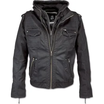 Pánská móda Bunda Black Rock Hooded Leather černá XL