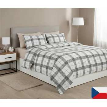 Povlečení Bavlněné povlečení Káro šedé Velikost: 70x90, 140x220 cm