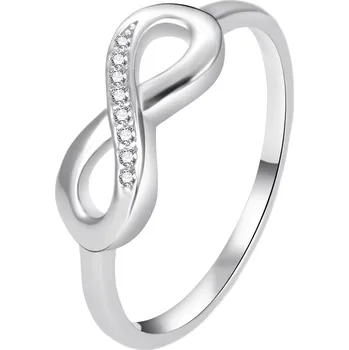 Prsten Stříbrný prsten se zirkony Nekonečno AGT-R43W Agato / Obvod: 58 mm - 58 mm