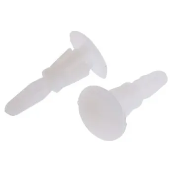 Elektrický konektor Podpěrný sloupek desky plošných spojů RLCBSR-04-01-BLANC výška 6.4mm Nylon pro 3.18mm otvor v PCB, základna 9.5mm