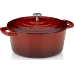 Pekáč litinový s poklicí CALIDO 26 cm červená KL-11948