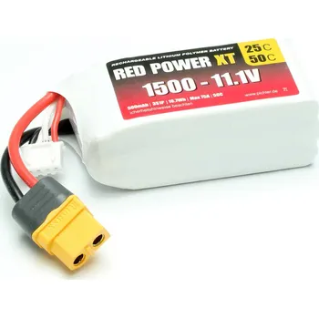 RC vybavení Red Power 15415 akupack Li-Pol (modelářství), 11.1 V, 1500 mAh, Softcase, XT60