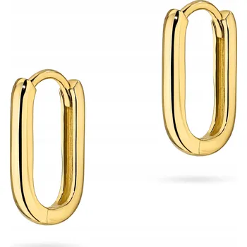 Náušnice Jemné STŘÍBRNÉ NÁUŠNICE ryzost 925 Oválné Hladké