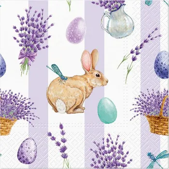 Papírový kapesník Paw Ubrousky PAW Dekor L (20ks) Lavender Egg 616331