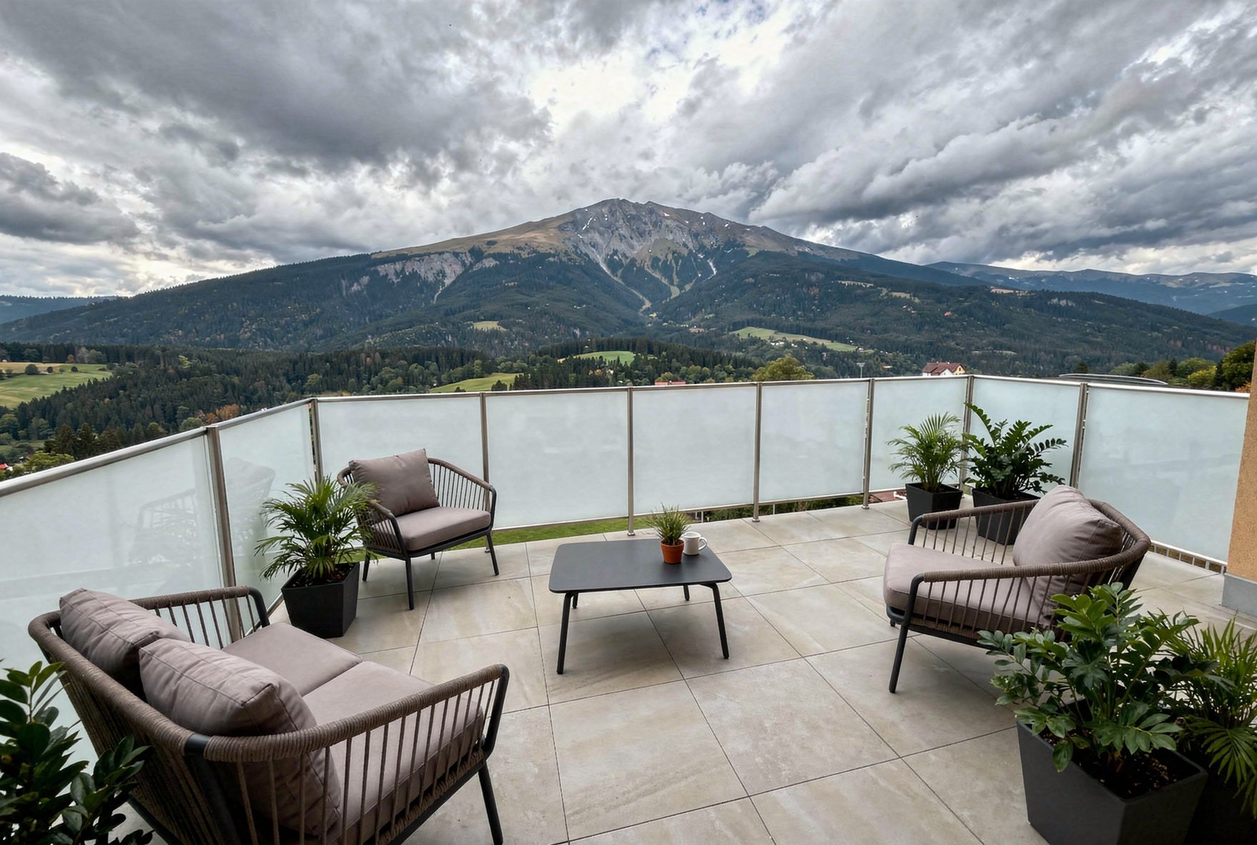 HK Zábradlí rovné C4HRB-2 1000x1000 B