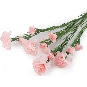 umělá květina Umělá kytice karafiát mini, barva 2 růžová sv.