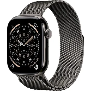 Chytré hodinky Apple Watch Series 11&nbsp;GPS + Cellular 46mm&nbsp;Slate Titanium Case with Slate Milanese Loop - M/L