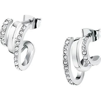 Náušnice Moderní ocelové náušnice s krystaly Creole SAUP31 Morellato