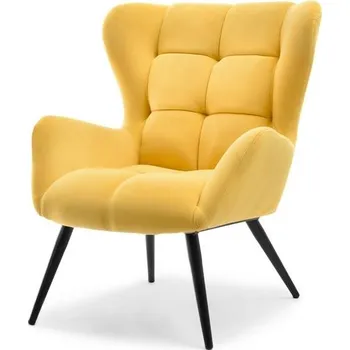 Křeslo Mebel Partner Kikino (žlutá + černá)