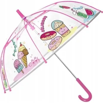 Deštník Perletti automatický průhledný dlouhý deštník