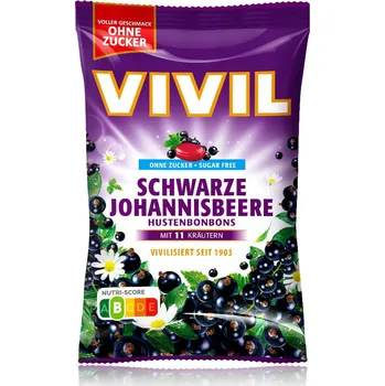 Bonbon VIVIL s příchutí černého rybízu bez cukru 120g