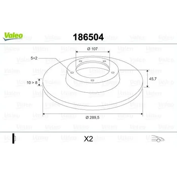 Brzdový kotouč Brzdový kotouč VALEO 186504