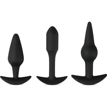 Dildo Easytoys Sada pro potěšení - různorodá sada análních kolíků (černá)