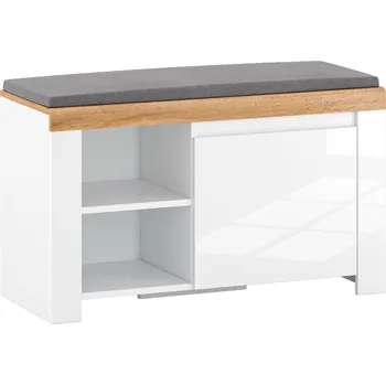 Botník 1D, bílá/dub wotan, VILGO