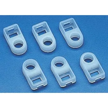 Organizace kabelů Držák kabelových stahovacích pásek pro 3.5mm široké pásky 17.9mm 9,5 mm barva Přírodní samolepicí HellermannTyton