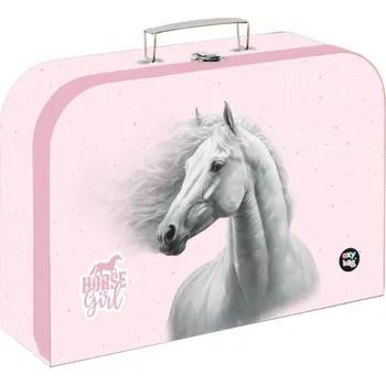 oxybag Dětský kufřík na výtvarné potřeby Kůň Romantic Horse Girl – lamino 34 cm