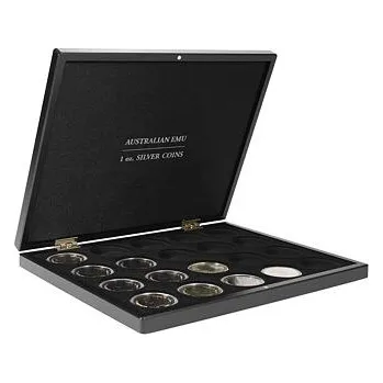 Dřevěná etue pro 20ks stříbrných mincí 1 Oz Australian Emu