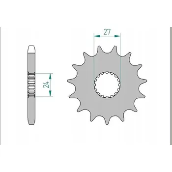 Nářadí na motocykly Přední pastorek Afam 22900 15 zubů, rozměr 530