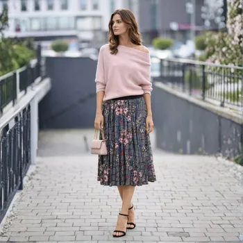 Dámská sukně Sukně plisovaná midi, univerzální velikost