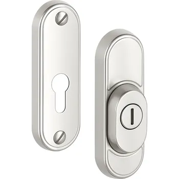 Dveřní kování R3/O dekor Nerez mat – Zámek: Bez zadlabacího zámku