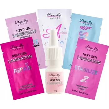 Pimp My Lashes Sada pro korejskou laminaci řas a obočí NEXT GEN + Puder