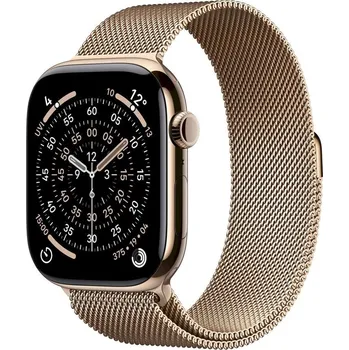 Chytré hodinky Apple Watch Series 11&nbsp;GPS + Cellular 46mm&nbsp;Gold Titanium Case with Gold Milanese Loop - M/L