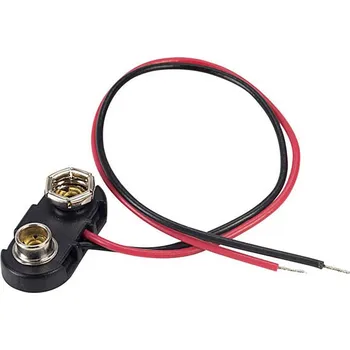 Držák baterie TRU COMPONENTS 18-0094 bateriový klip 1x 9 V tlačítkové připojení (d x š x v) 24.5 x 11.8 x 7.3 mm