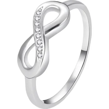 Prsten Stříbrný prsten se zirkony Nekonečno AGT-R43W Agato / Obvod: 52 mm - 52 mm