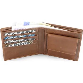 Peněženka Pánská kožená peněženka Arwel 3223­ - tmavě hnědá