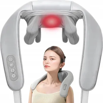 Masážní přístroj BEZDRÁTOVÝ MASÁŽNÍ PŘÍSTROJ NA KRK A RAMENA S 3D SHIATSU, VYHŘÍVÁNÍM A FUNKCÍ TEPELNÉ TERAPIE