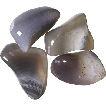 Drahý kámen Achát šedý XL, 4 ks