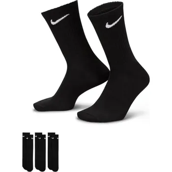Pánské ponožky Nike Everyday Lightweight Training Crew Socks (3 Pairs) Black/White XL 11-14.5